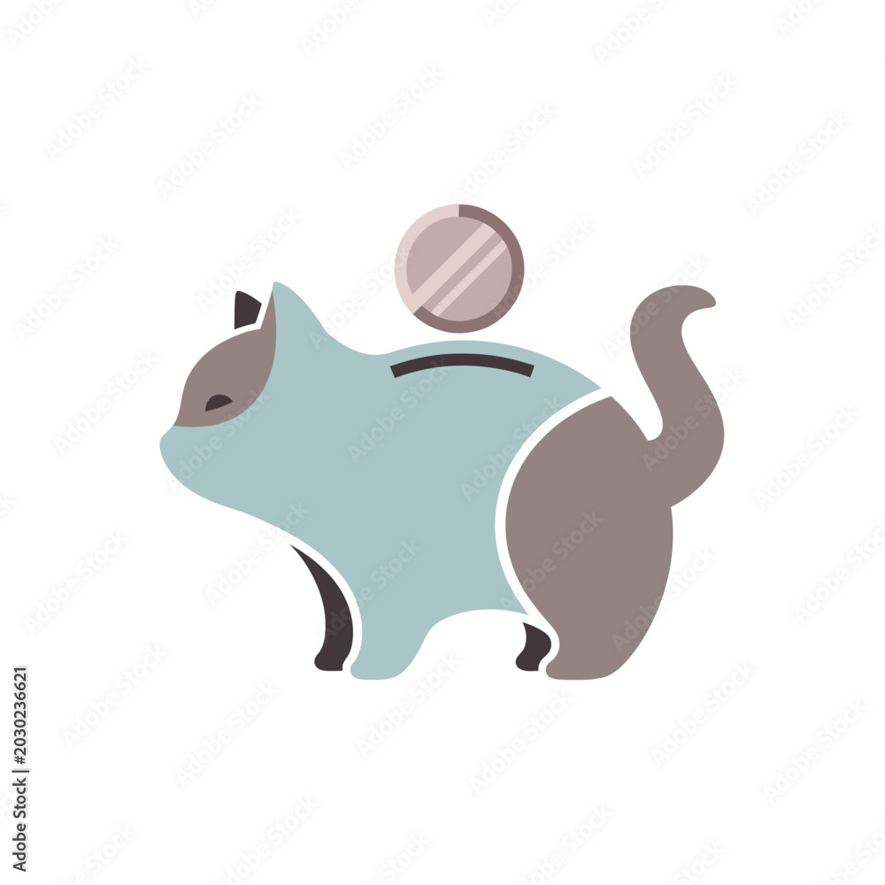 Fototapeta premium Piggy Bank Icon Saving Money and Personal Finance