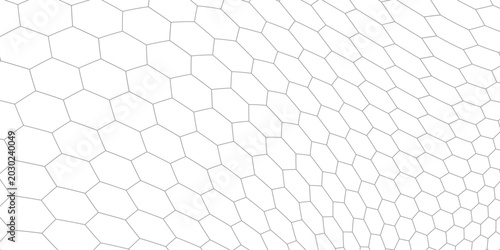 Schilderij op canvas Technology vector abstract background with hexagons mesh, 3D abstraction of nano