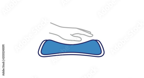 Slika na platnu blue hot water bottle with steam vector illustration
