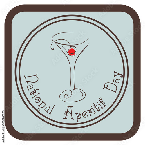 Tableau sur toile National Aperitif Day sticker