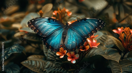Macro background of a butterfly Created with Generative AI technology