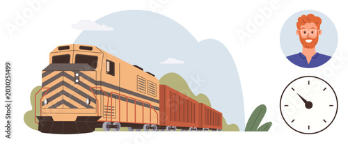 Cuadro en lienzo Transportation, punctuality, logistics, travel, schedule, delivery services