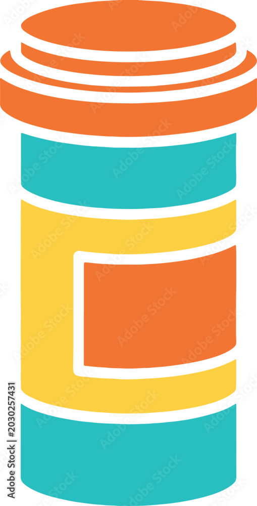 Fototapeta premium Eco Friendly Reusable Water Bottle Vector Icon For Sustainable Lifestyle