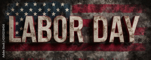 Labor Day USA flag background vintage