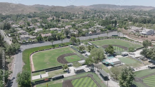 Suburban Community of Simi Valley California Drone Aerial View