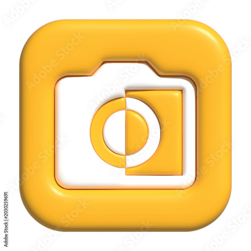 Foto Monochrome 3D icon representing a black-and-white or grayscale image mode