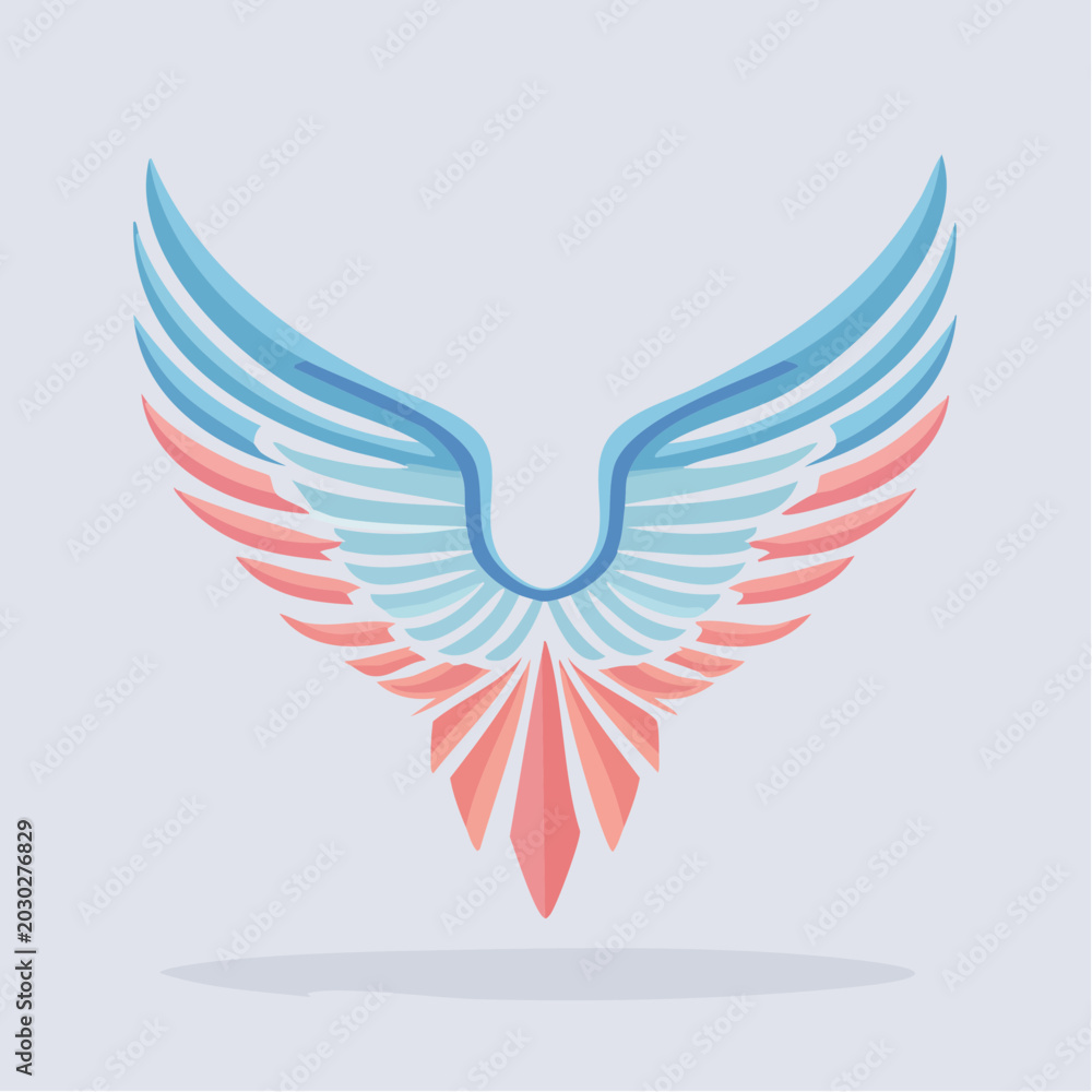 Obraz premium Stylized Wings Logo