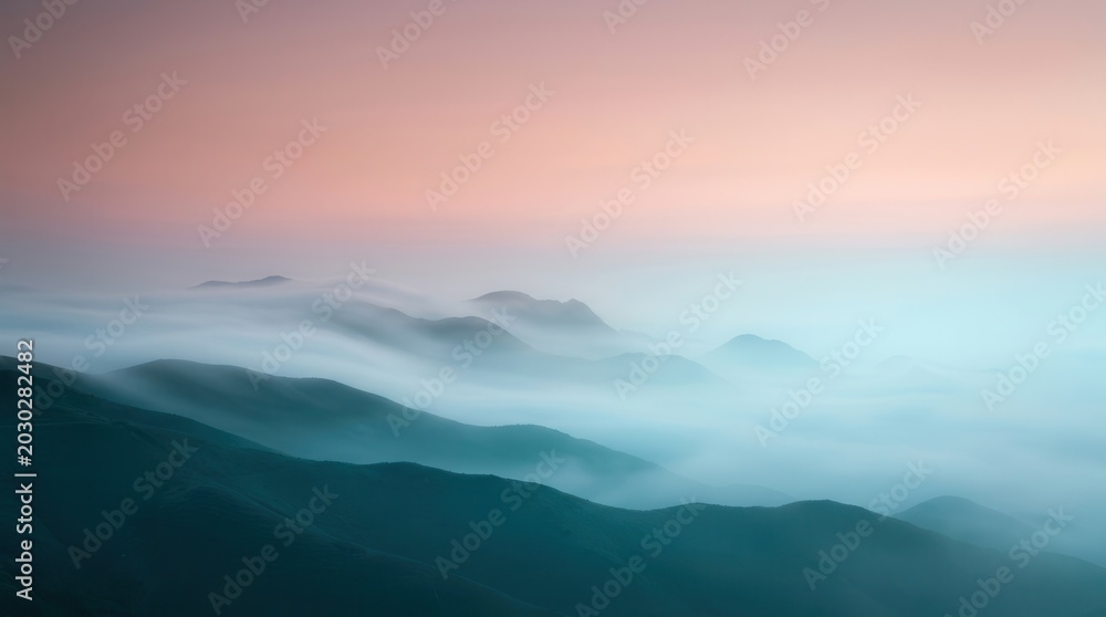 Obraz premium Contrasting environments meet at a soft gradient horizon, evoking a sense of disputed territory.