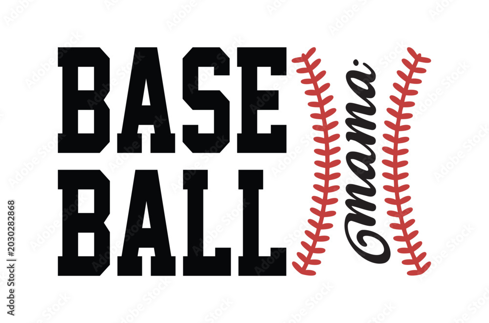 Φωτογραφία Baseball typography with baseballs black on white