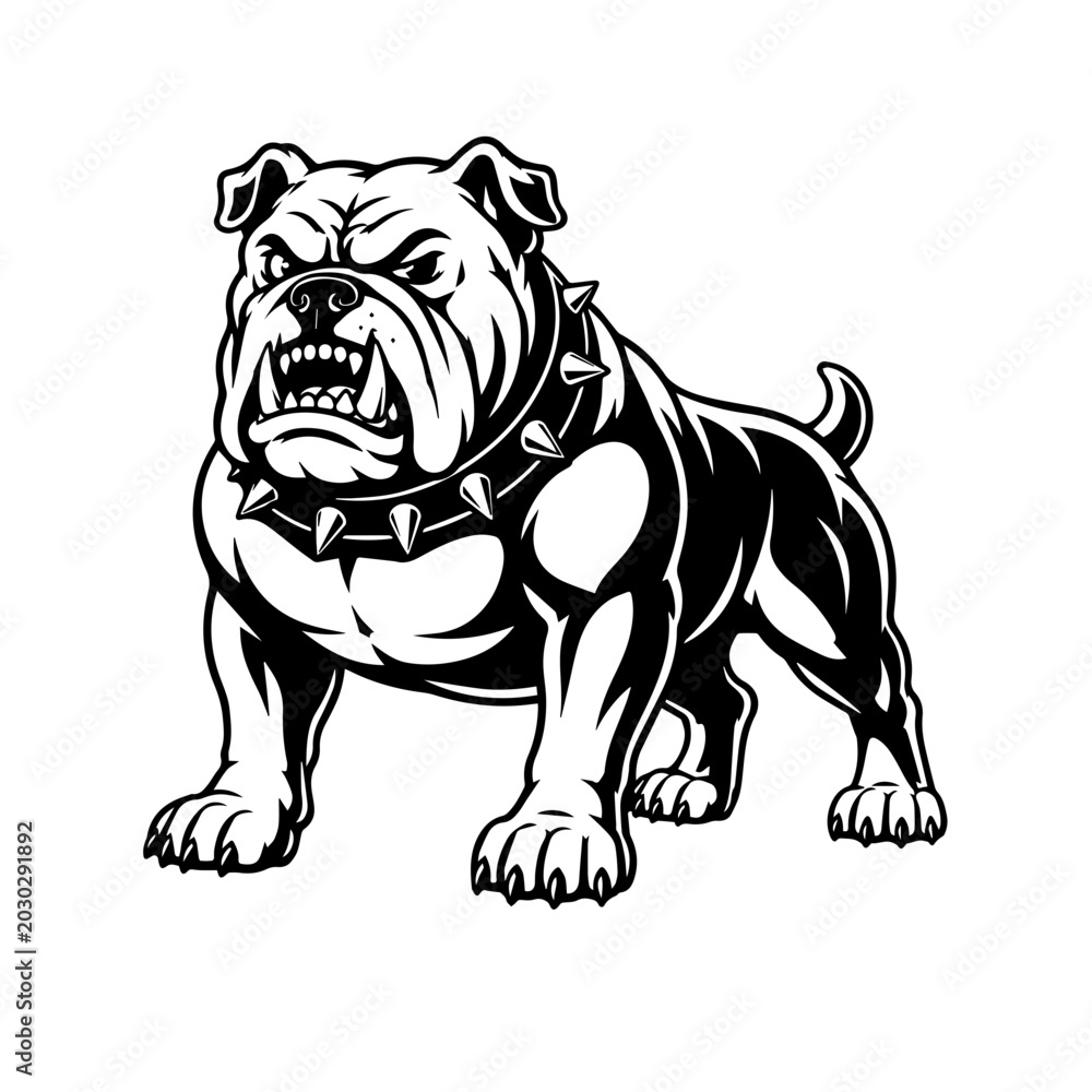 Fototapeta premium standing bull dog silhouette svg file