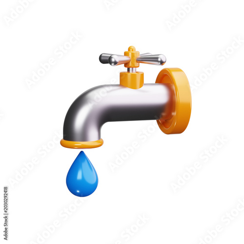 Dry tap 3d render icons