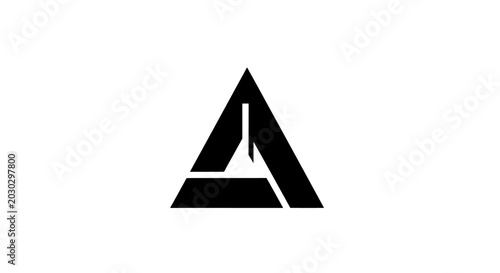 Stylized triangular logo symbol with peak motif