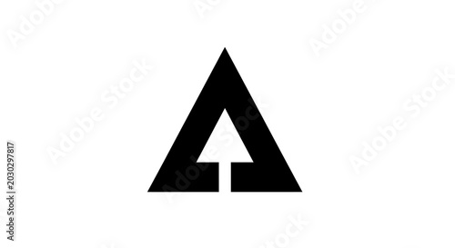 Abstract triangle logo with upward arrow