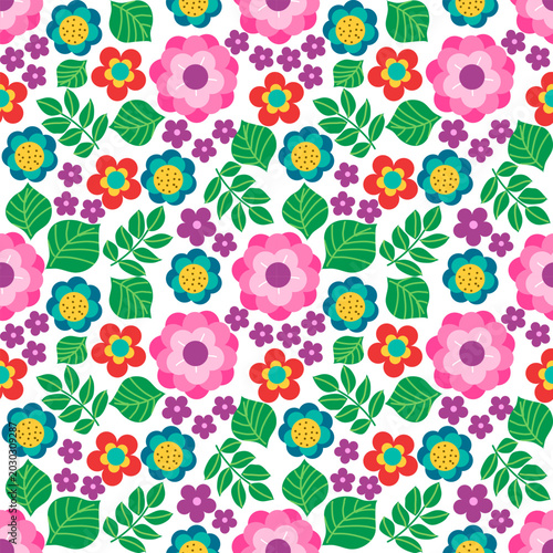 seamless pattern with flowers