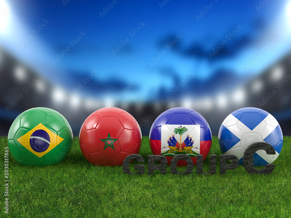 Obraz premium Soccer world cup group C