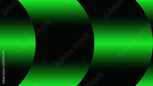 Obraz na plátně An abstract green backdrop featuring a digital 3d circle design with a glowing glass sphere pattern and neon blue light energy