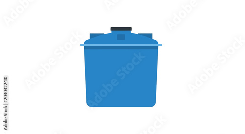 Blue Plastic Rectangular Industrial Storage Container Box.