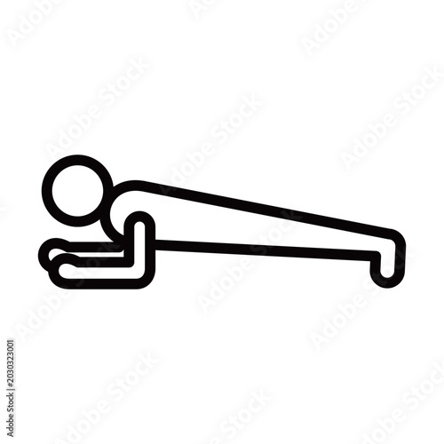 Sport plank icon vector design with transparent background.