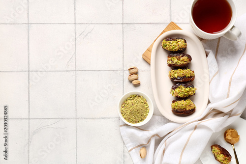 Plate of delicious dates st...