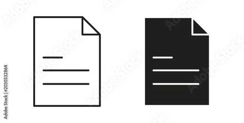 File icon linear pictogram. Editable Stroke. Isolated Vector Illustration.