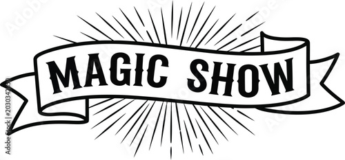 Black and white banner with 