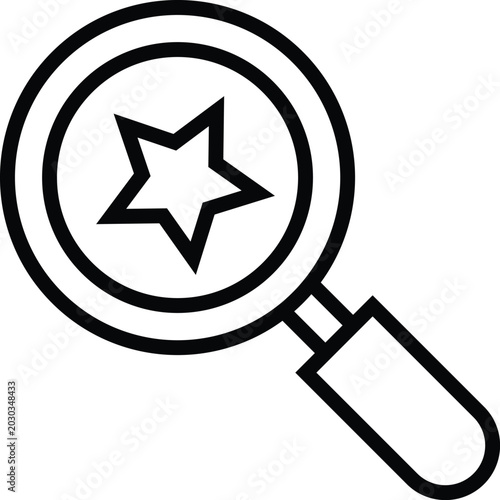 Award finding with magnifying glass icon.
