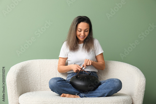 Beautiful mature woman with...