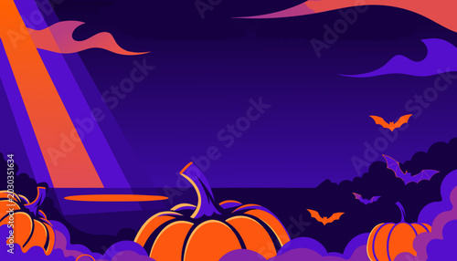 halloween background with pumpkin