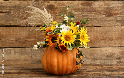 Beautiful autumn bouquet in...