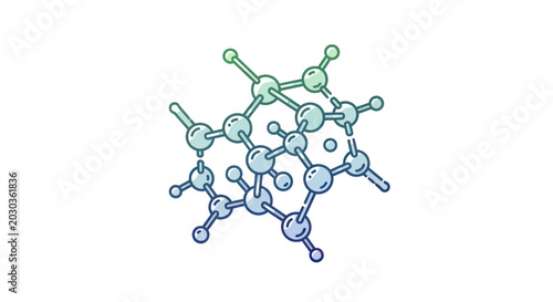 Abstract Molecular Structure, Chemistry, Science and Technology Concept