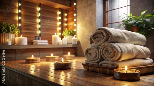 Spa room towels