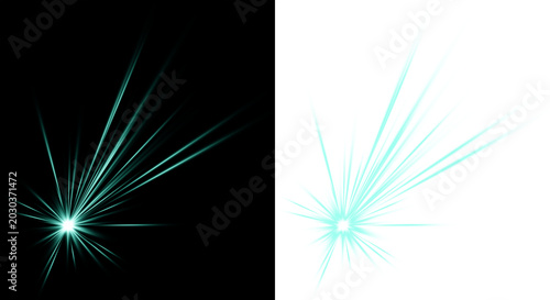 Foto Flare glowing light burst energy rays abstract illumination beam futuristic spar