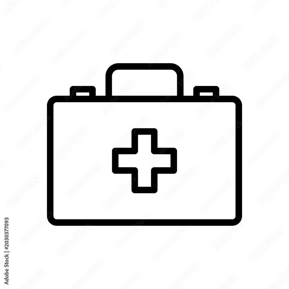 Fototapeta premium first aid box icon