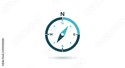 Compass Navigational Tool Direction Finding Navigation Symbol Isolated
