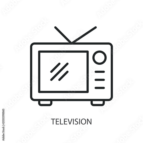 Fotografija Television thin line vector icons