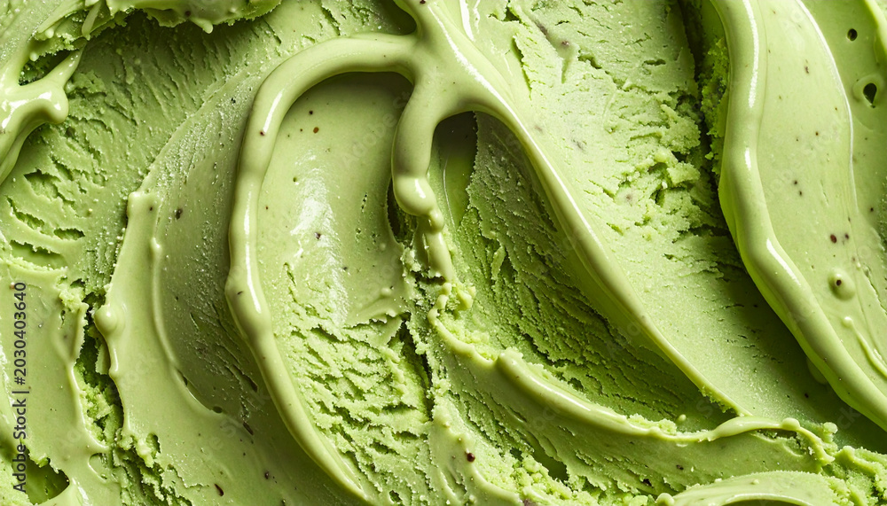 Fototapeta premium Creamy green matcha ice cream