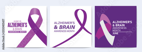 Tableau sur toile Alzheimer’s and brain awareness month healthcare background designed for mental