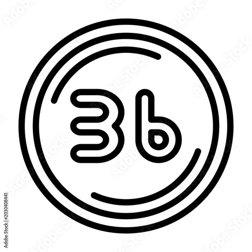 Schilderij op canvas Thirty six Vector Icon
