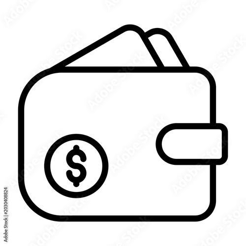 Tapety artystyczne Wallet Vector Icon