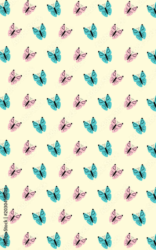 Fototapeta premium butterfly pattern wallpaper