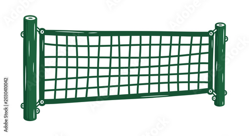 Εκτύπωση καμβά Green metal wire mesh fence, garden fence panel, metal grid fence, outdoor bound