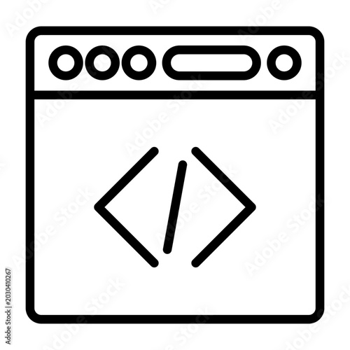 Fényképezés Coding Vector Icon