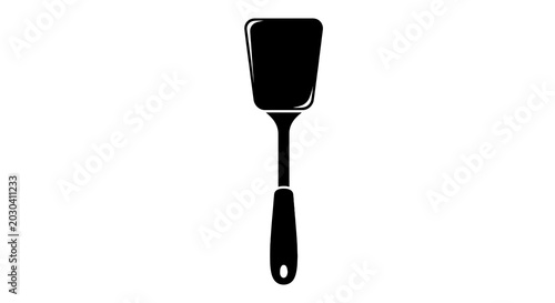 Canvastavla Black Spatula Kitchen Cooking Tool.