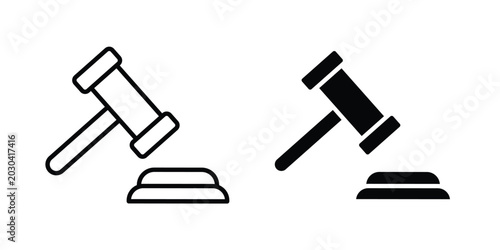 Tableau sur toile Auction icon for graphic and web