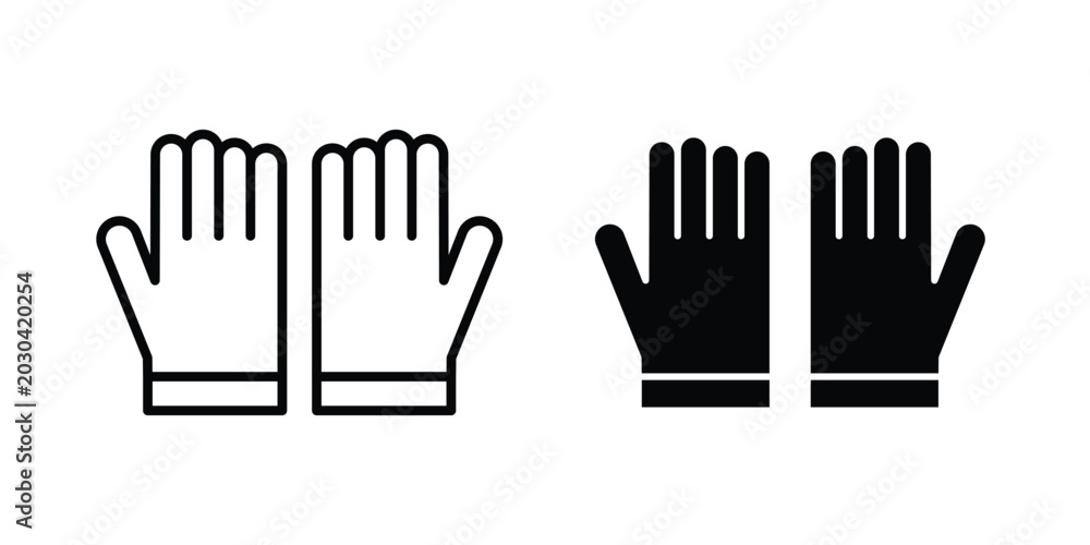 Fototapeta premium Gloves icon for graphic and web