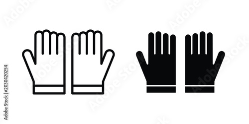 Tableau sur toile Gloves icon for graphic and web