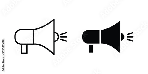 Fotografie Megaphone speaker icon for graphic and web