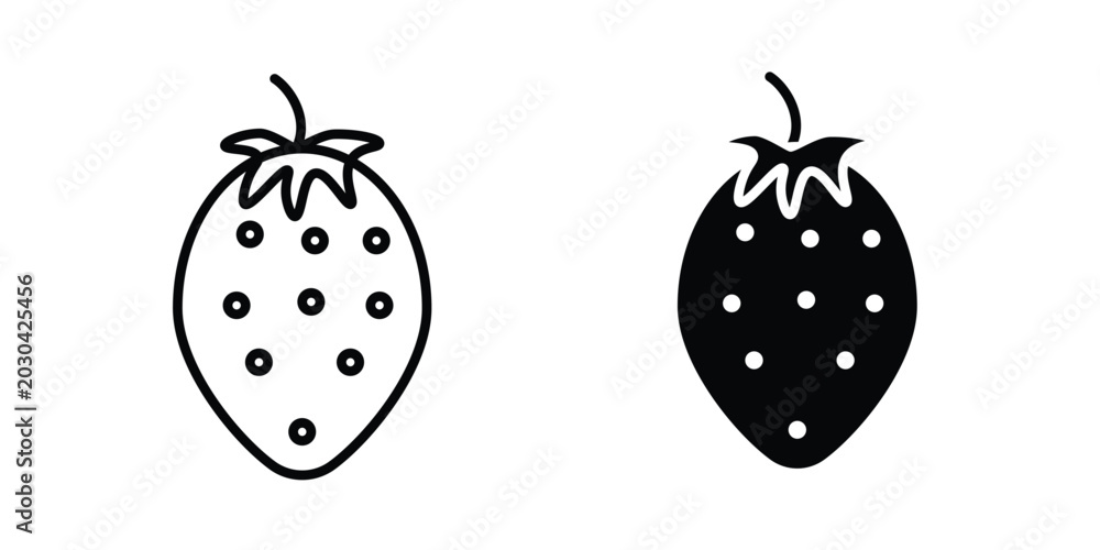 Fototapeta premium Strawberry icon for graphic and web