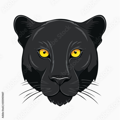 Black Panther Head Illustration