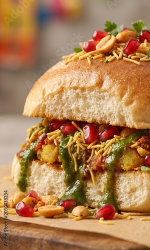 Cinematic Dabeli Close-Up Gujarati Snack Shot